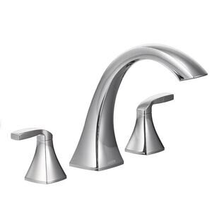 Moen Voss T693 Two-Handle High Arc Roman Tub Faucet Trim Kit in Chrome